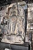 Prambanan - Durga Mahisasuramardini (slayer of the bull demon), in north chamber of Shiva Temple. She is said to be the princess Loro Djonggrang, who was cursed by her deceived lover, prince Bandung, and turned into stone. 